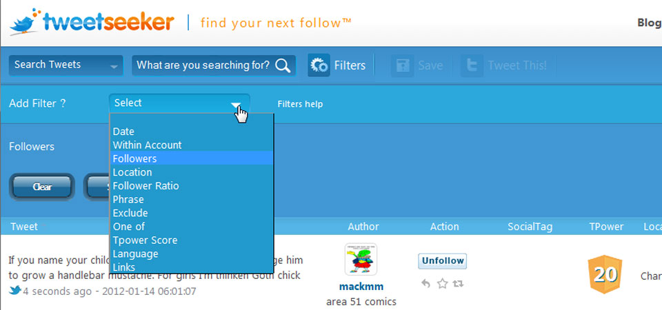 Twitter Search Filters